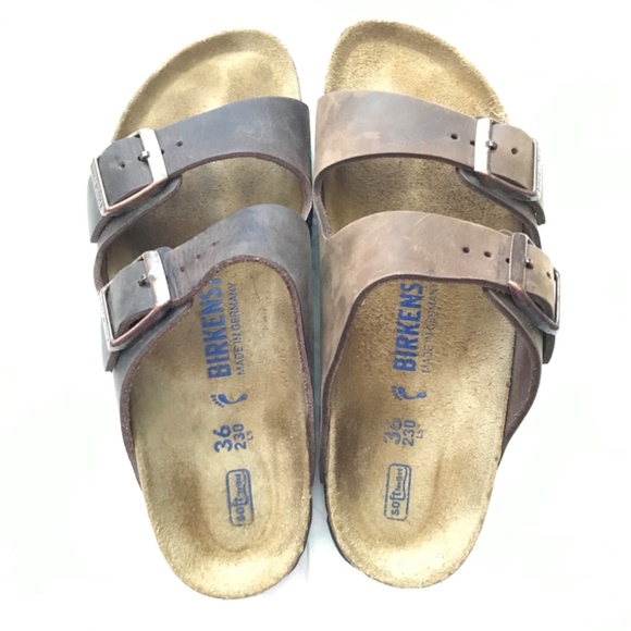 Birkenstock Arizona Oiled Leather Soft Footbed Size 36/Women's 5 - 5.5 Habana - Picture 1 of 16